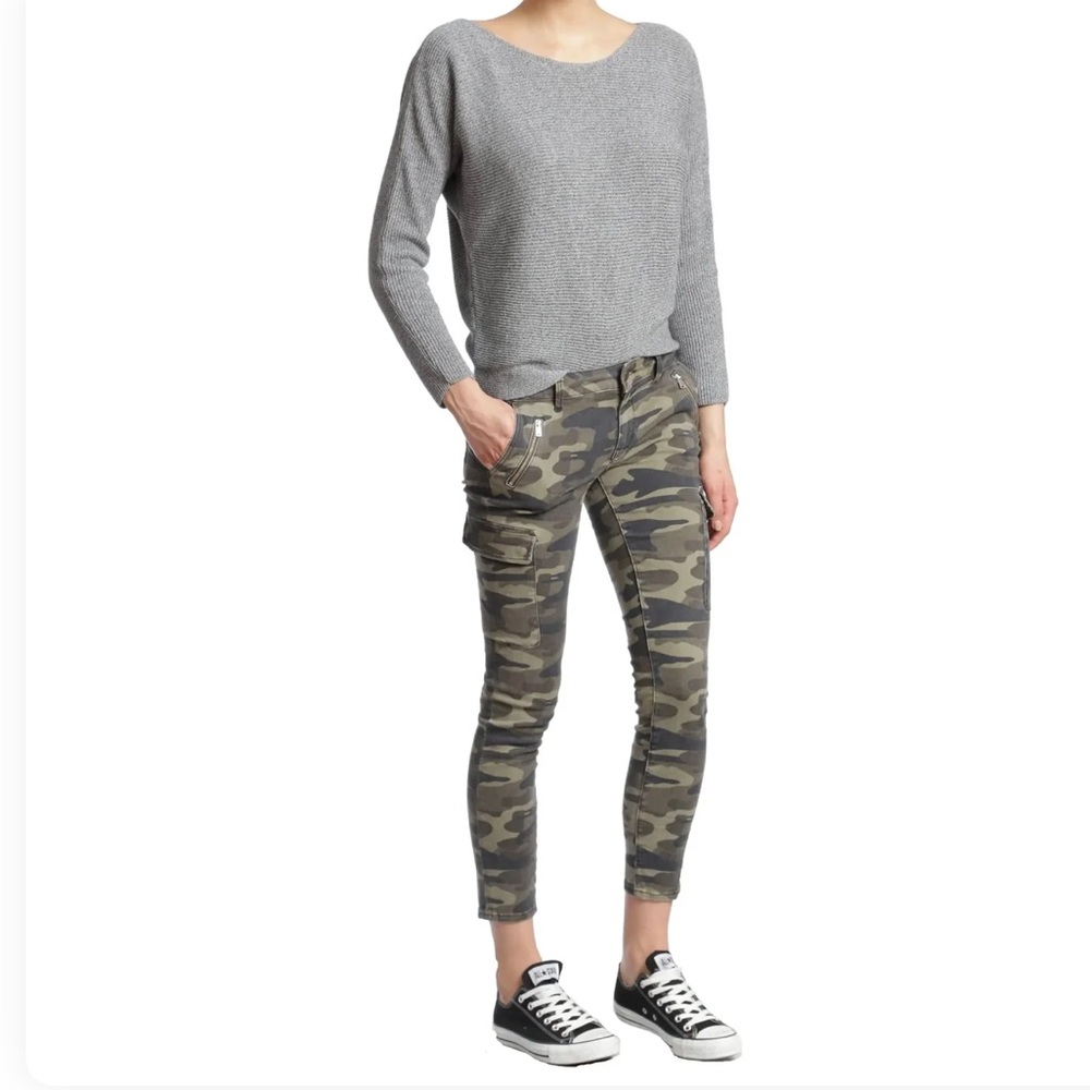 Mavi Juliette Camo Cargo Pants Military Green Midrise Jeans SZ SM Y2K